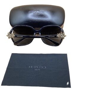 Coach (PreOwned) L1033 Integration Flower Sunglasses BLACK with case.